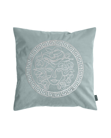 Poszewka welurowa błękitna Roma - HAFTINA HOME
