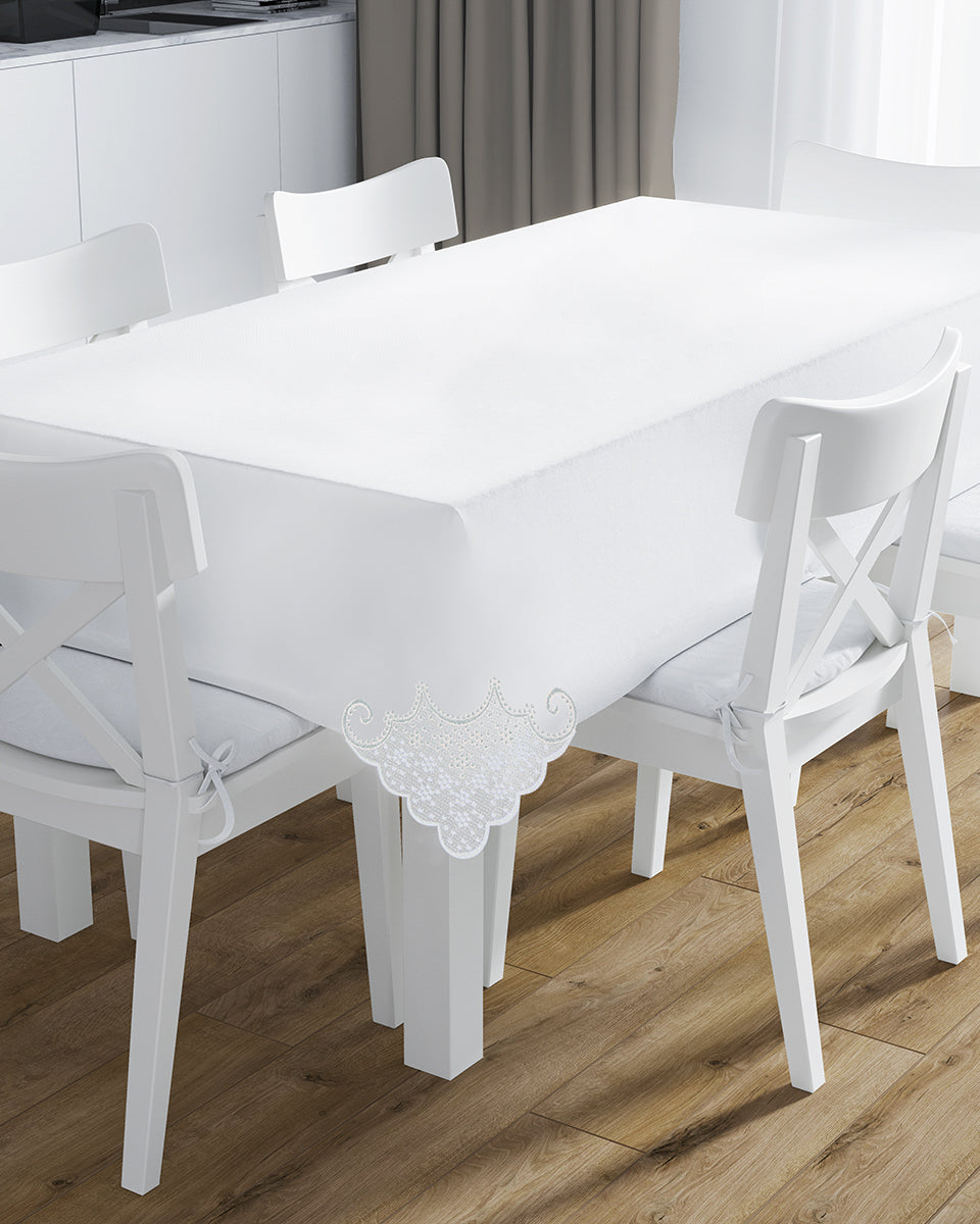 Obrus biały klasyczny Genova - HAFTINA HOME